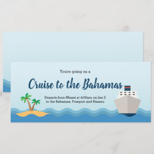Cruise Gift Coupon Biljett-inbjudan Inbjudningar