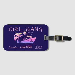 Cruise GIRL GANG Tropical Blue/Rosa PERSONALIZE Bagagebricka