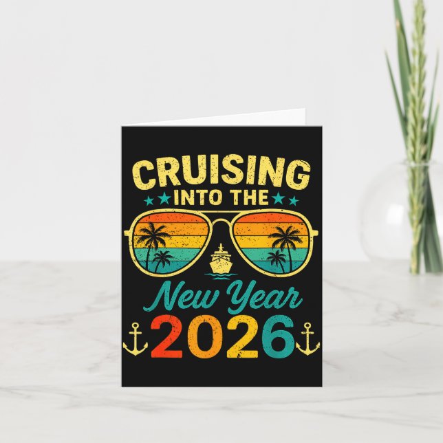 Cruise Into New Year 2026 Bringing New Year Togeth Kort (Framsida)