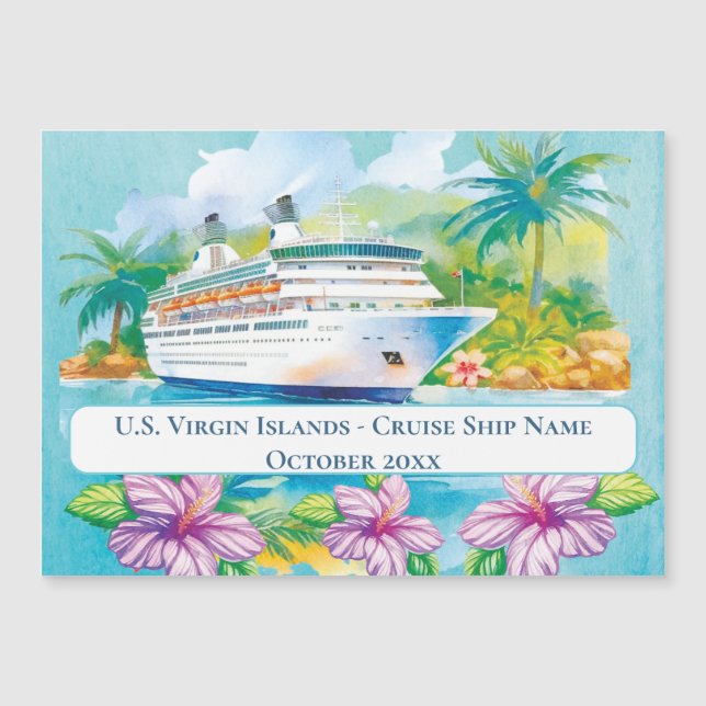 Cruise Islands Cabin Stateroom Door Marker Magnet (Framsida)