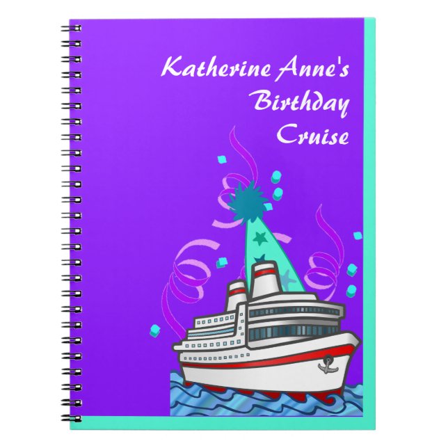 Cruise Journal, födelsedag Anteckningsbok (Framsidan)