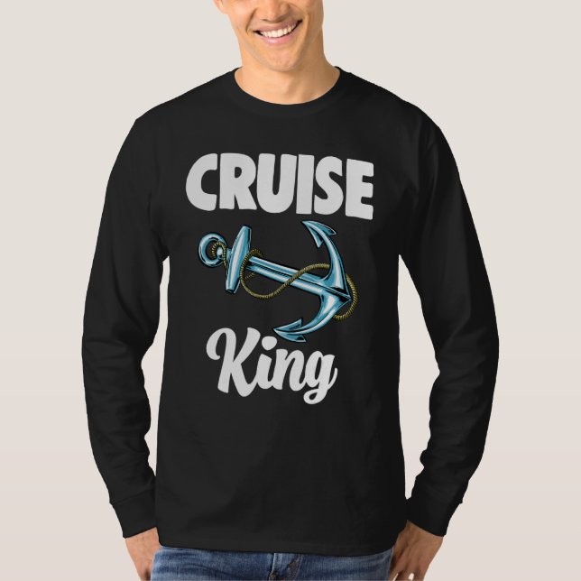 Cruise Kung Anchor Womens Boating Family Cruise T Shirt (Framsida)