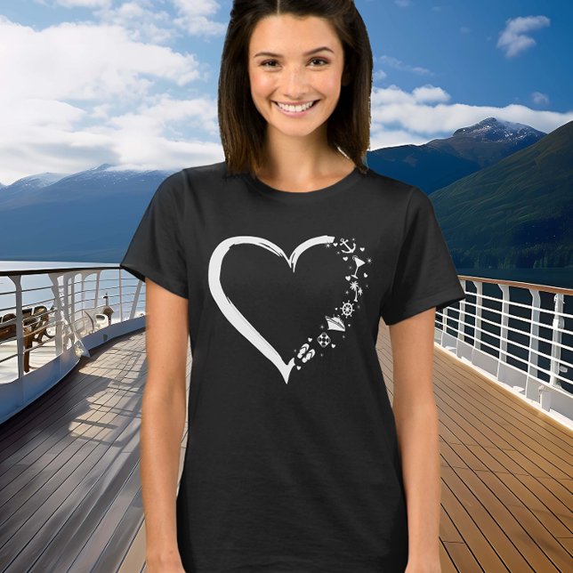 Cruise Lover Heart Kryssning Påstigning T-Shirt (Skapare uppladdad)