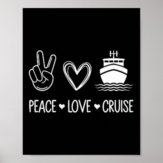 Cruise Lover - Peace Love Cruise - Pocket Cruise D Poster (Framsidan)