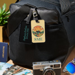 Cruise Luggage Tag - Ocean Sunset Design Bagagebricka