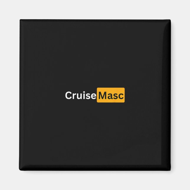 Cruise Masc - Y Kryssning Avresa Presenter  Magnet (Framsidan)