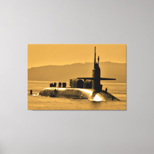 CRUISE MISSILE SUBMARINE - SSGN-728 32x48 Canvastryck