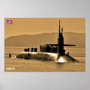 CRUISE MISSILE SUBMARINE - SSGN-728 POSTER