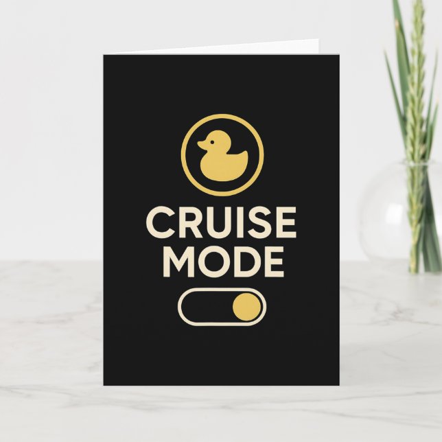 Cruise Mode Anka Växla Retro Semester Vibbar  Kort (Framsida)