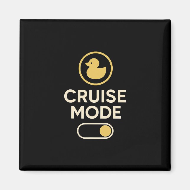 Cruise Mode Duck Toggle Retro Vacation Vibes  Magnet (Framsidan)