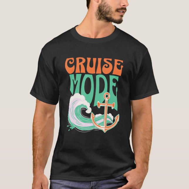 Cruise Mode Surfing Lovers Funny Family Vacation C T Shirt (Framsida)
