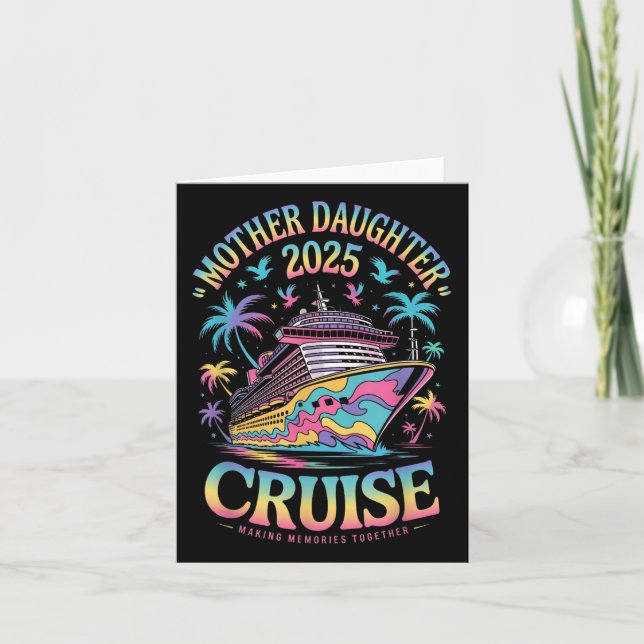 Cruise Mor Dotter Resa 2025 Funny Mamma Daughte Kort (Framsida)