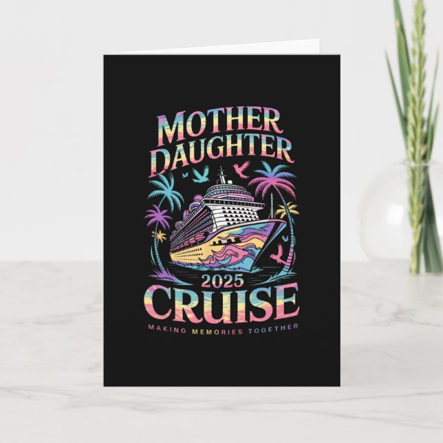 Cruise Mor Dotter Resa 2025 Rolig Mom Dotter Kort (Framsida)