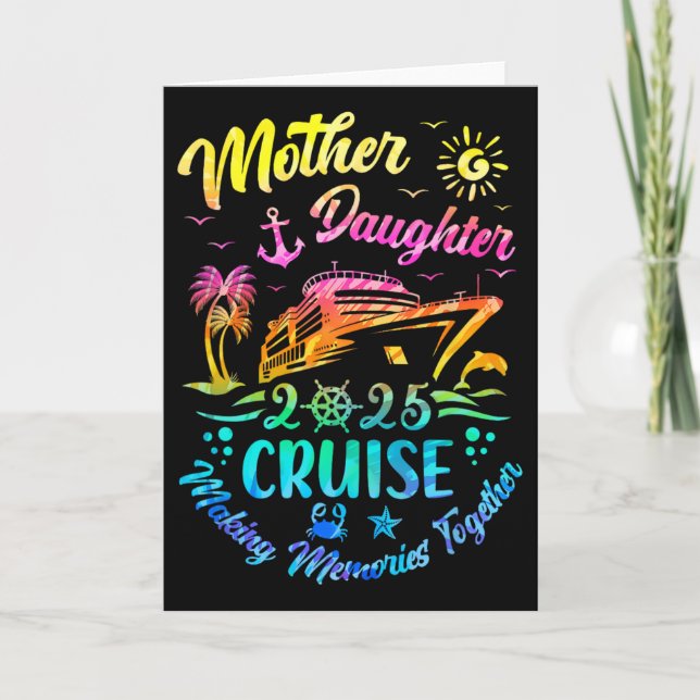 Cruise Mor Dotter Resa 2025 Rolig Mom Dotter Kort (Framsida)