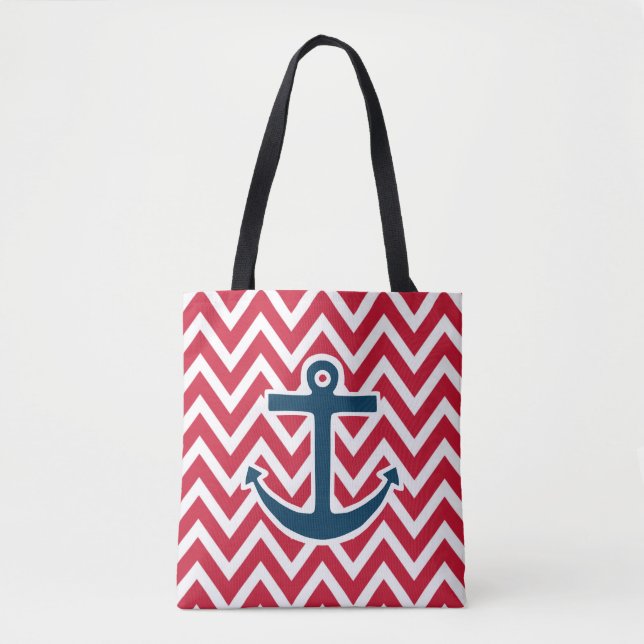 Cruise Nautical Anchor Beach Summer Tote Gift Tygkasse (Framsida)