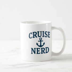 Cruise Nörd Ankare Grafisk Distressed Rolig Design Kaffemugg