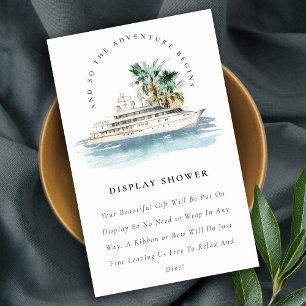 Cruise Palm Seascape Visa dusch Baby shower Tilläggskort