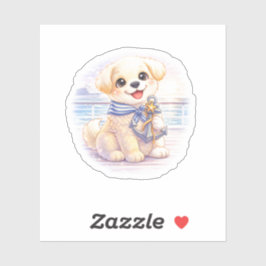 Cruise Puppy Anchor Die-Cut Sticker Klistermärken