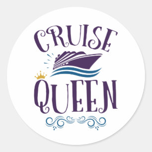 Cruise Queen Cute Cruising Women Runt Klistermärke