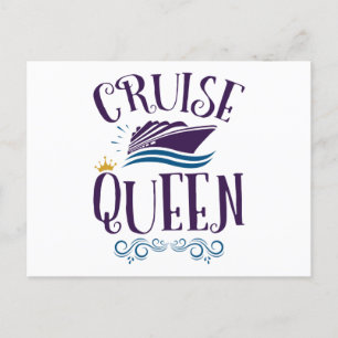 Cruise Queen Cute Cruising Women Vykort