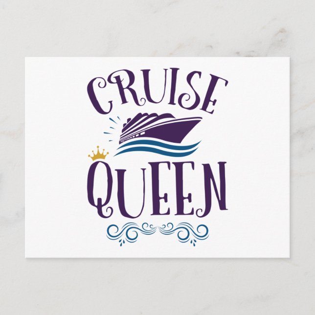 Cruise Queen Cute Cruising Women Vykort (Framsida)