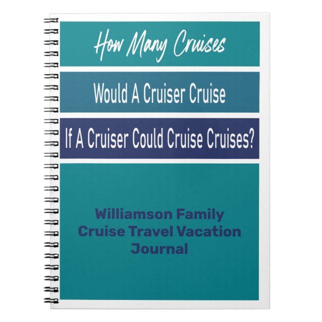 Cruise Resa Äventyr Familj Journal Anteckningsbok (Framsidan)