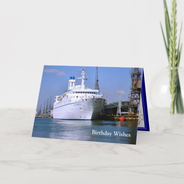 Cruise ship "Astoria", Customizable card Helgkort (Framsida)