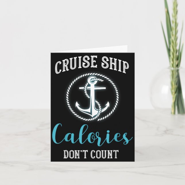 Cruise Ship Calories Don't Count,cruise Vibes Love Kort (Framsida)