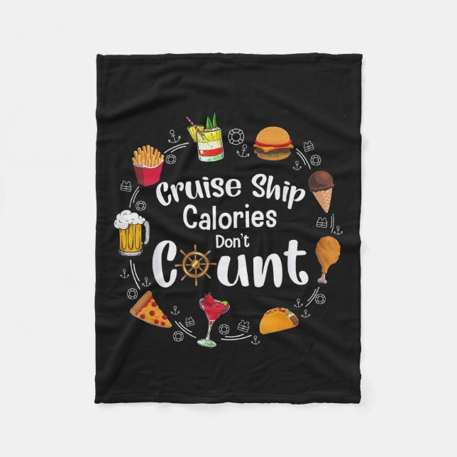 Cruise Ship Calories Don't Count  Fleecefilt (Framsidan)