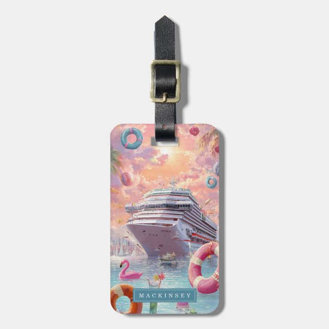 Cruise Ship Luggage Tag Bagagebricka (Vertikal Framsida)