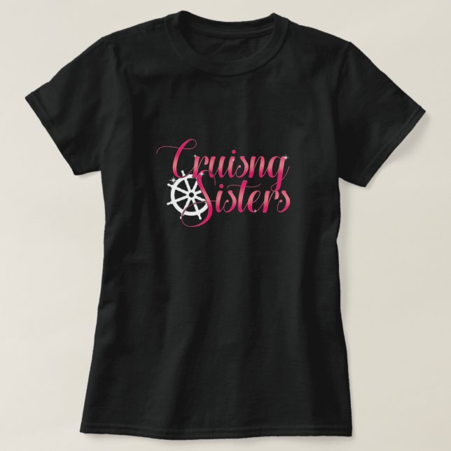 Cruise Sisters Cruise Frakt Anchor Vacatio T Shirt (Design framsida)