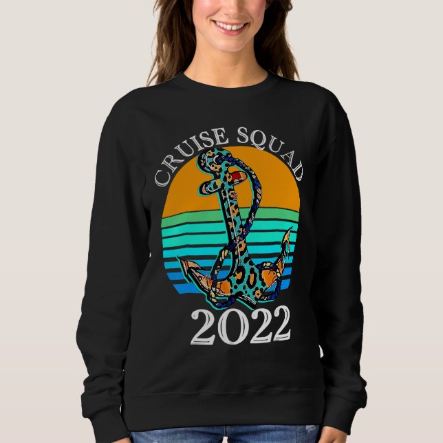 Cruise Squad 2022 Kojäng Leopard Ankar Kryssning  T Shirt (Framsida)