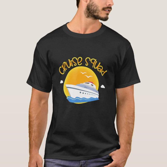 Cruise Squad 2022 Matching Family Group Boat Resa T Shirt (Framsida)