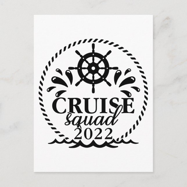 Cruise Squad 2022 Vacation Matching Family Trip Vykort (Framsida)