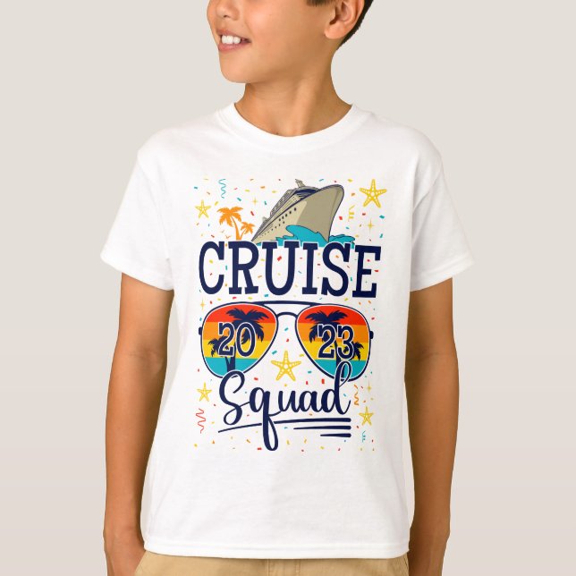 Cruise Squad 2023 Cruising Vacation Boy T Shirt (Framsida)
