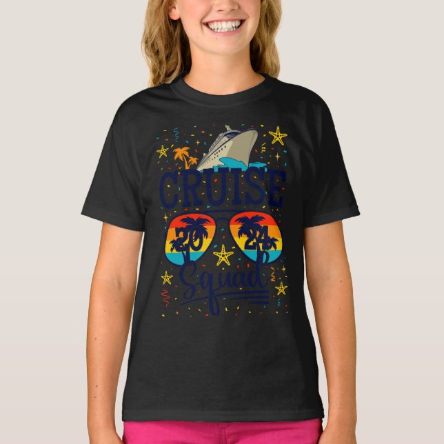 Cruise Squad 2024 Cruising Vacation Girl T Shirt (Framsida)