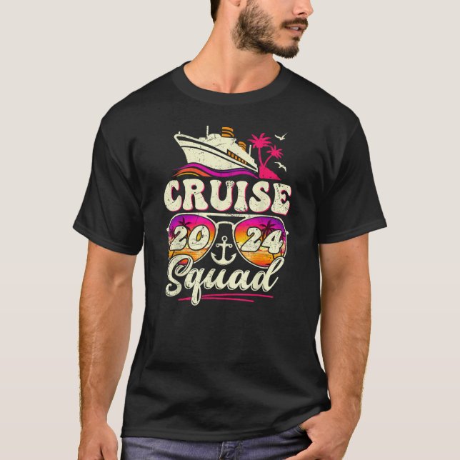 Cruise Squad 2024 Family Vacation Matching Family T Shirt (Framsida)