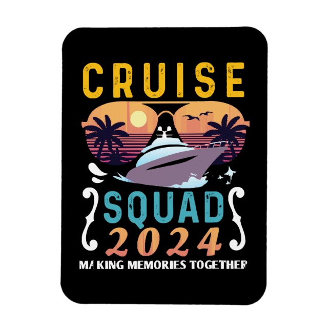 Cruise Squad 2024 Family Vacation Matching Group Magnet (Vertikal)