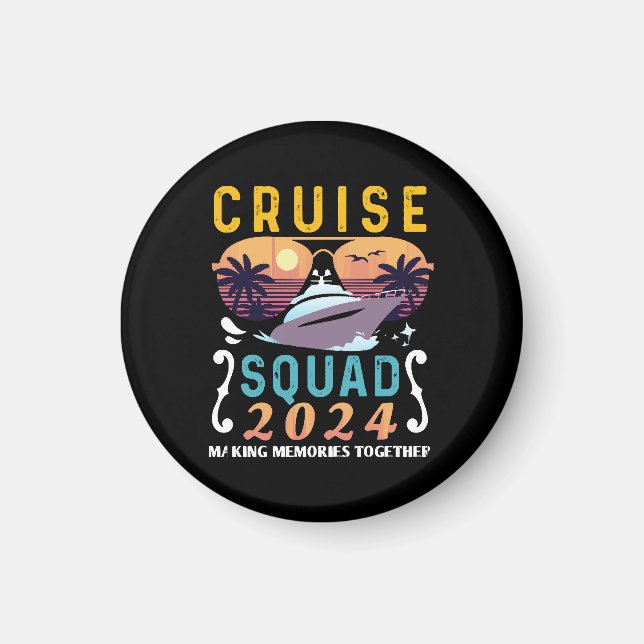 Cruise Squad 2024 Family Vacation Matching Group Magnet (Framsidan)