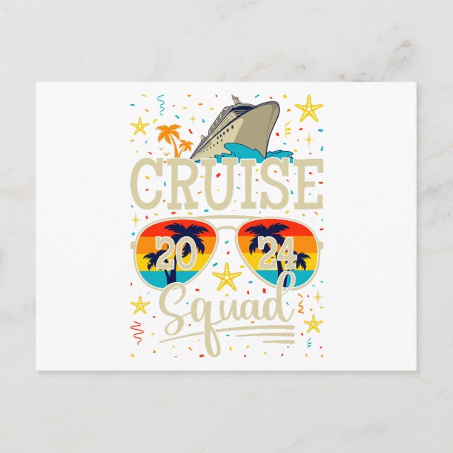 Cruise Squad 2024 Kryssningsresa Vykort (Framsida)