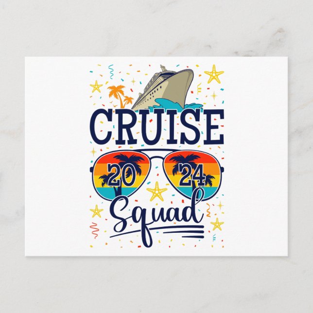 Cruise Squad 2024 Kryssningsresa Vykort (Framsida)