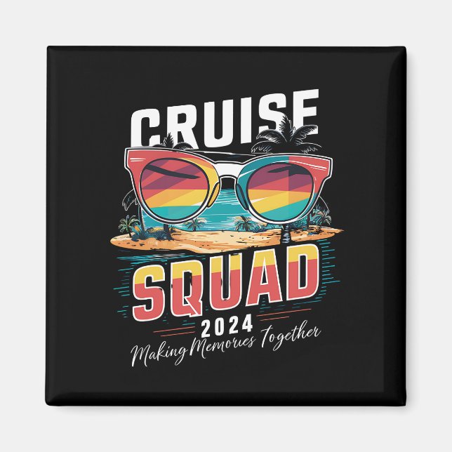 Cruise Squad 2024 Sommarlov Matchande Familj  Magnet (Framsidan)