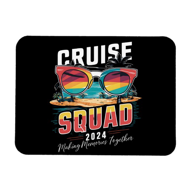 Cruise Squad 2024 Sommaruppehåll Matchande Familj  Magnet (Horisontell)