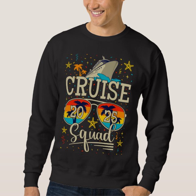 Cruise Squad 2025 Cruising Vacation Manar Lång Ärmad Tröja (Framsida)