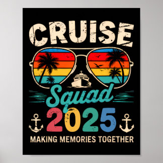 Cruise Squad 2025 Familj Gruppmatchning Sommarlov Poster