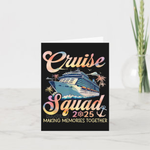Cruise Squad 2025 Familjegrupp Matchande Sommarlov Kort