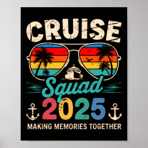 Cruise Squad 2025 Familjegrupp Matchande Sommarlov Poster