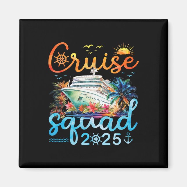 Cruise Squad 2025 Family Group Matching Cruising V Magnet (Framsidan)