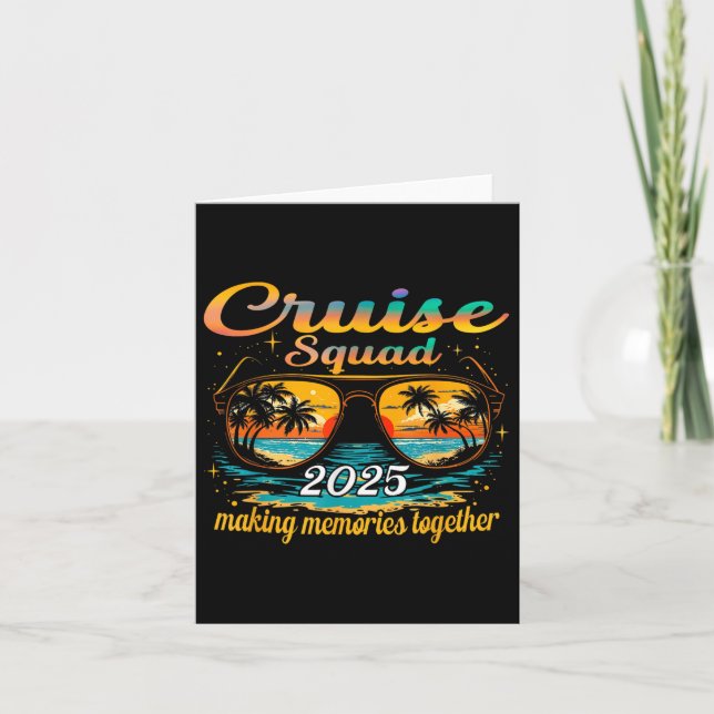 Cruise Squad 2025 Family Group Matching Summer Vac Kort (Framsida)
