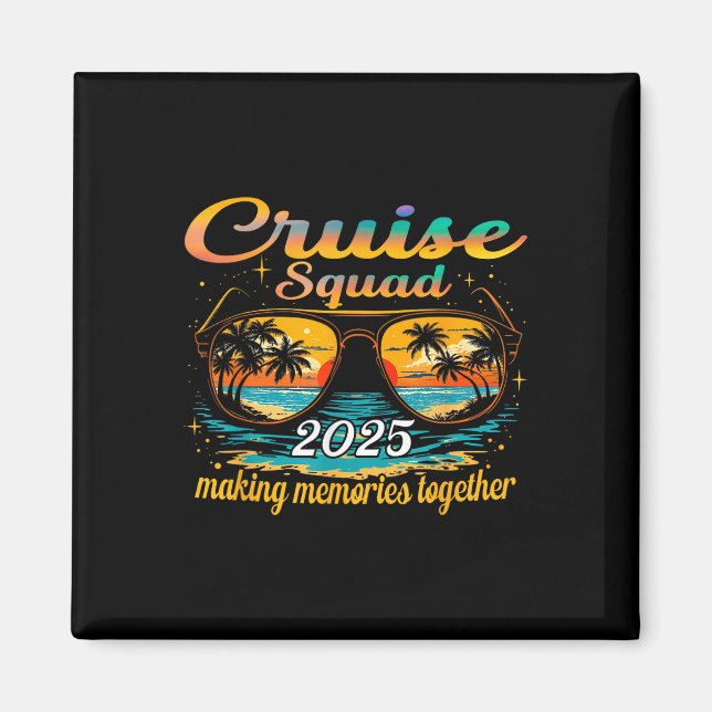 Cruise Squad 2025 Family Group Matching Summer Vac Magnet (Framsidan)